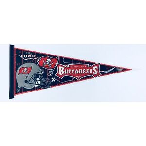 RARE Vintage 1997 Wincraft Tampa‎ Bay Buccaneers NFL Pennant Flag Banner 29 1/2